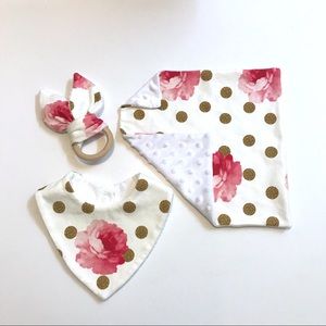 Baby/Toddler bib, security blanket, teething ring